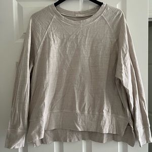 Casual Beige Long Sleeve Top